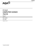 A-level COMPUTER SCIENCE 7517&sol;2 Paper 2 Mark scheme June 2021 GRADED A&plus;