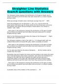 Straighter Line Statistics Exam&sol;6 questions with Answers