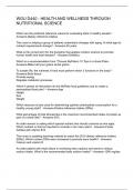 WGU D440 - HEALTH AND WELLNESS THROUGH NUTRITIONAL SCIENCE