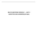 MN 576 MIDTERM VERSION 1 – UNIT 5 Question and Answers (Graded A+)