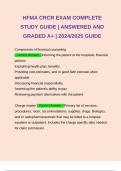 HFMA CRCR EXAM COMPLETE STUDY GUIDE &vert; ANSWERED AND GRADED A&plus; &vert; 2024&sol;2025 GUIDE