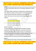 HEALTH SCI 101 NCLEX&lowbar;ANSWERS&lowbar;EXPLAINED Q & As LATEST UPDATE 2021&sol;2022 GRADED A&plus;