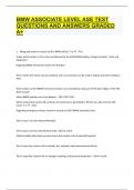 BMW Associate level ASE test
