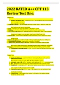 CPT 113 Review Test One: VERIFIED CORRECT ANSWERS 2022/2023 
