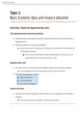 Summary Cambridge International AS & A Level Eco, ISBN: 9781107679511  Topic 1:Basic Economic ideas 
