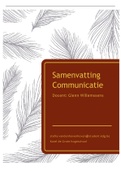 Samenvatting Relatiegerichte begeleiding, ISBN: 9789046905470  Communicatie