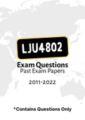 LJU4802 - Exam Questions PACK (2011-2022) 