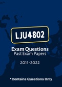 LJU4802 - Exam Questions PACK (2011-2022)