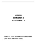 IOS2601 ASSIGNMENT 1 SEMESTER 2 2022 (ALL ANSWERS SOLUTIONS)