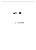BEM 321 Case Studies Practice Questions of Ch 1-4 (Preparation for Semester Test 1)
