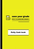 Edxcel IGCSE Topic Wise Notes - Petty Cashbook
