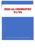 Hesi A2 Chemistry exam V1 & V2 