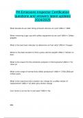 PA Emissions Inspector Certification questions and answers latest updates 2024&sol;2025
