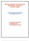Solutions for Business Statistics Communicating with Numbers&comma; 5th Edition by Jaggia &lpar;All Chapters included&rpar;