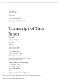 Health History TIna Jones