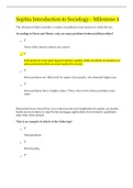 Sophia Introduction to Sociology - Milestone 4 