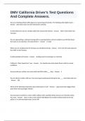 DMV California Driver's Test Questions And Complete Answers&period;