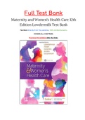 Maternity and Women’s Health Care 12th Edition Lowdermilk Test Bank