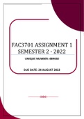 FAC3701 ASSIGNMENT 1 SEMESTER 2 - 2022 (689640)