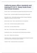 California peace officer standards and training &lpar;P&period; O&period;S&period;T&period;&rpar;  Study Guide Exam And Actual Answers&period;