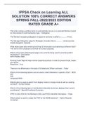 IPPSA Check on Learning ALL SOLUTION 100% CORRECT ANSWERS SPRING FALL-2022/2023 EDITION RATED GRADE A+