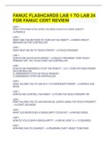 FANUC FLASHCARDS LAB 1 TO LAB 24 FOR FANUC CERT REVIEW &vert; 100 Questions &vert; 100&percnt; Correct Answers