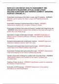 NURS 6512 ADVANCED HEALTH ASSESSMENT AND DIAGNOSTIC REASONING ACTUAL EXAM LATEST 2024&sol;2025 QUESTIONS AND VERIFIED CORRECT ANSWERS&sol; ALREADY GRADED A&plus;&plus; 