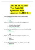 ATI TEAS 7 Exam Test Bank 300 Questions with Answers RATED A&plus;&plus; 