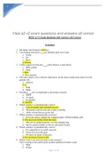 HESI A2 V2 Exam Questions with Answers (All Correct) VOCABURARY V2, GRAMMAR V2  READING V2