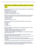 OAE Early Childhood Education Practice Test &vert; 135 Questions &vert; 100&percnt; Correct Answers