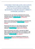 CONSTRUCTION HEALTH AND SAFETY TECHNICIAN &lpar;CHST&rpar; EXAM 2025 ACTUAL EXAM WITH COMPLETE QUESTIONS AND DETAILED CORRECT ANSWERS &vert; RATED A&plus;