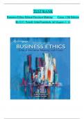 Business ethics ethical decision making cases 10th edition by o c ferrell test bank&period;pdf