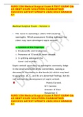 NURS 3356 Medical Surgical Exam A TEST EXAM Q& AS BEST EXAM SOLUTION GUARANTEED SUCCESS LATEST UPDATE 2022&sol;2023 GRADED A&plus;
