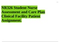 NR 326-Mental Health Plan Assessment and Clinical Facility Patient Assignment.