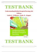 TEST BANK FOR Understanding Medical-Surgical Nursing 6th Edition by Linda S&period; Williams & Paula D&period; Hopper &comma; ISBN&colon; 9780803668980 &vert;COMPLETE  STUDY GUIDE&vert; GRADE A&plus;