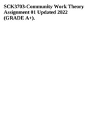SCK3703-Community Work Theory Assignment 01 Updated 2022 &lpar;GRADE A&plus;&rpar;&period;