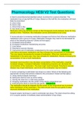 Pharmacology HESI V2 Exam Questions &lpar;answered correctly&comma; detailed explained further&rpar;&period; 