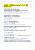 ACHE BOG Exam Sample Test -100 Questions &vert; 100&percnt; Correct Answers
