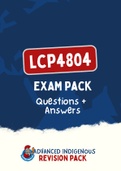 LCP4804 - EXAM PACK (Questions and Answers for 2017-2022) (with Summarised NOtes)