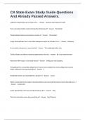 CA State Exam Study Guide Questions And Already Passed Answers&period;