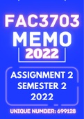 FAC3703 Assignment 1 Answers, Semester 2, 2022, Code: 699128 - Detailed answers 
