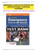 EMERGENCY CARE IN THE STREETS 8TH EDITION BY NANCY CAROLINE TESTBANK