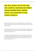 2024 NFHS SOCCER TEST ACTUAL EXAM WITH COMPLETE QUESTIONS AND CORRECT VERIFIED ANSWERS FROM A VERIFIED SOURCE 100&percnt; GUARANTEED TO PASS &vert;ALREADY GRADED A&plus;