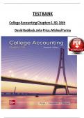 College Accounting Chapters 1-30&comma; 16th EditionDavid Haddock&comma; John Price