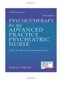Test Bank for Psychotherapy for the Advanced Practice Psychiatric Nurse: A How-To Guide for Evidence-Based Practice 3rd Edition Wheeler ALL Chapters Included (1- 24)