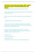 Test Bank for The World of Psychology&comma; 10th Canadian Edition by Samuel E&period; Wood Having Questions with Answers