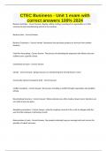 CTEC Business - Unit 1 exam with correct answers 100&percnt; 2024