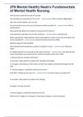 &lpar;PN Mental Health&rpar; Neeb's Fundamentals of Mental Health Nursing