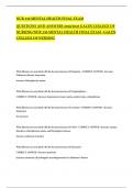 NUR 256 MENTAL HEALTH FINAL EXAM QUESTIONS AND ANSWERS 2024&sol;2025 GALEN COLLEGE OF NURSING&sol;NUR 256 MENTAL HEALTH FINAL EXAM &ndash;GALEN COLLEGE OF NURSING