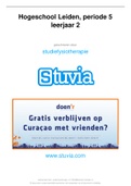 Hogeschool Leiden fysio leerjaar 2 samenvatting
